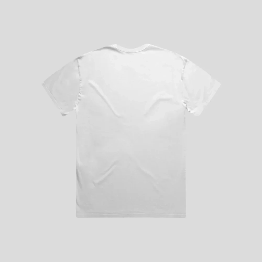 Wheelmania Pit Crew T-Shirt Front Print Faded White